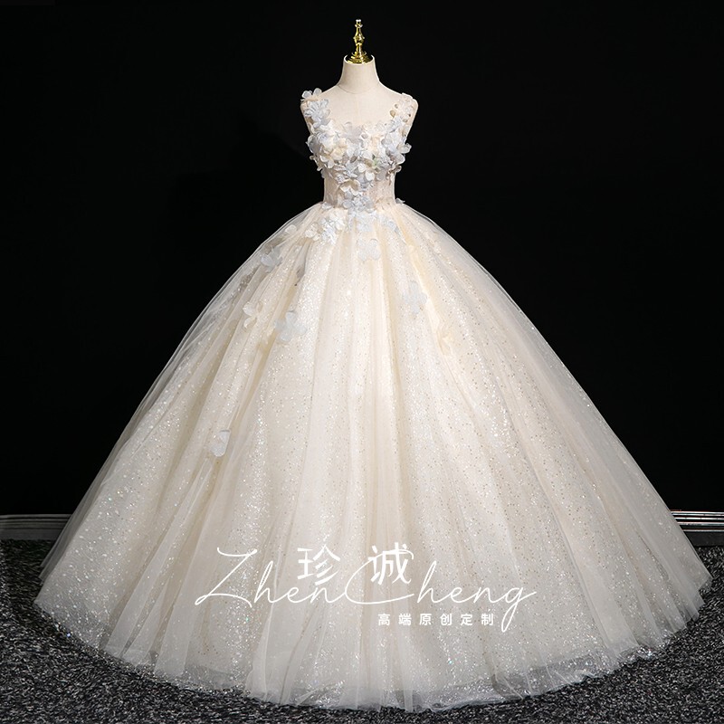 Evening Dress 2026 New Summer Style for Vocal and Art Exams, Performance Tutu Dress, High-End Elegant Adult Ceremony Floral Dress, Slimming Effect
