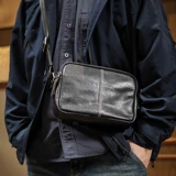 Оригинальная кожаная сумка на одно плечо, мобильный телефон, небольшая сумка, воловья кожа, из натуральной кожи