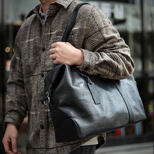 Сумка для путешествий, кожаный ноутбук, спортивная сумка для отдыха, из натуральной кожи, воловья кожа, бизнес-версия