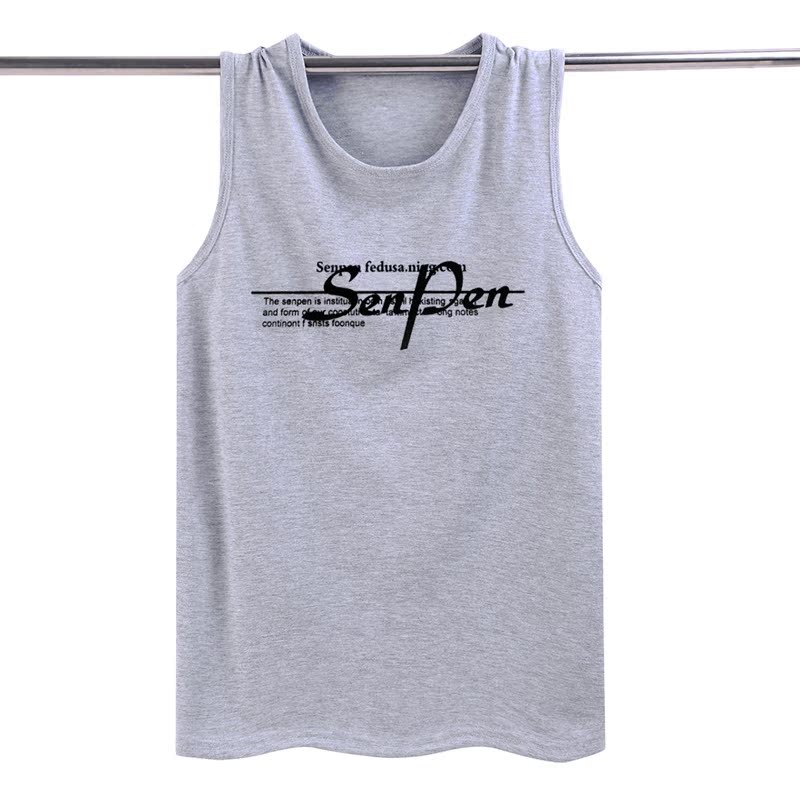 Của nam giới Bãi Biển Vest Triều Thương Hiệu Kích Thước Lớn Rộng Vai Rộng Bông Không Tay Nam T-Shirt Dưới Vòng Cổ của Nam Giới T-Shirt Mùa Hè