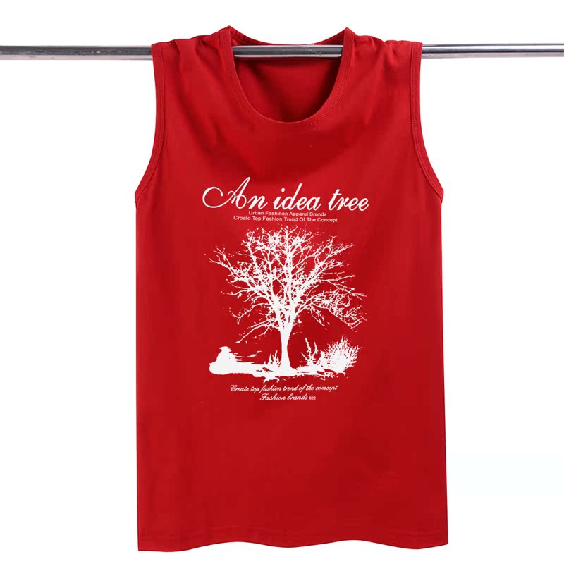 Của nam giới Bãi Biển Vest Triều Thương Hiệu Kích Thước Lớn Rộng Vai Rộng Bông Không Tay Nam T-Shirt Dưới Vòng Cổ của Nam Giới T-Shirt Mùa Hè