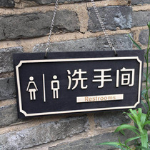 Wooden toilet sign board listing custom high-end mens and womens toilets Toilet house number WC sign sign