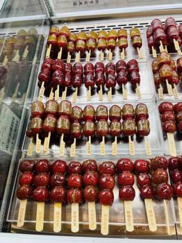 Highly transparent small bunches of candied haws tray, acrylic glutinous rice carton display tray, fruit tray, rectangular display tray