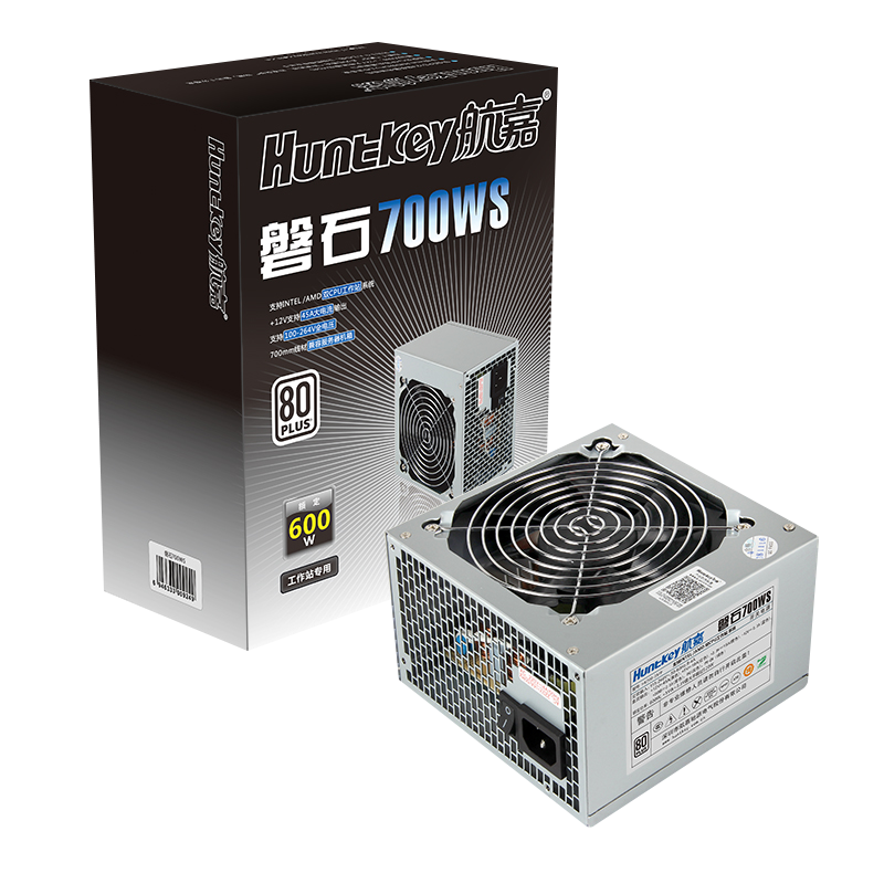Huntkey Power Supply Rock 700Ws 600W Server Rated 500W Industrial Control Computer Host Desktop Workstation