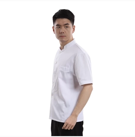 Лето тонкие короткие -повара мужского и женского хлопка, кухонные работники наполовину.