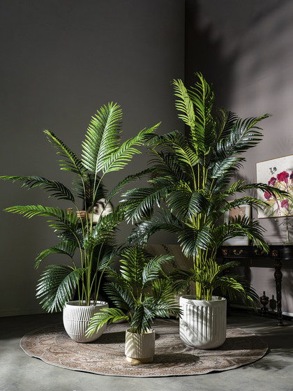 High-End Artificial Areca Palm Indoor Atmosphere Plant Potted Landscaping Fake Tree Tropical Bionic Flower Green Plant Ornament Decoration
