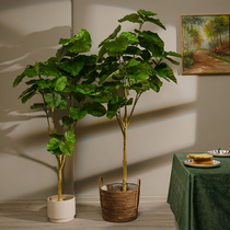 Nordic in Wind Fake Tree Simulation Tree Chamber Living Room Landscape Green Plant Decoration Pot Fabric Function