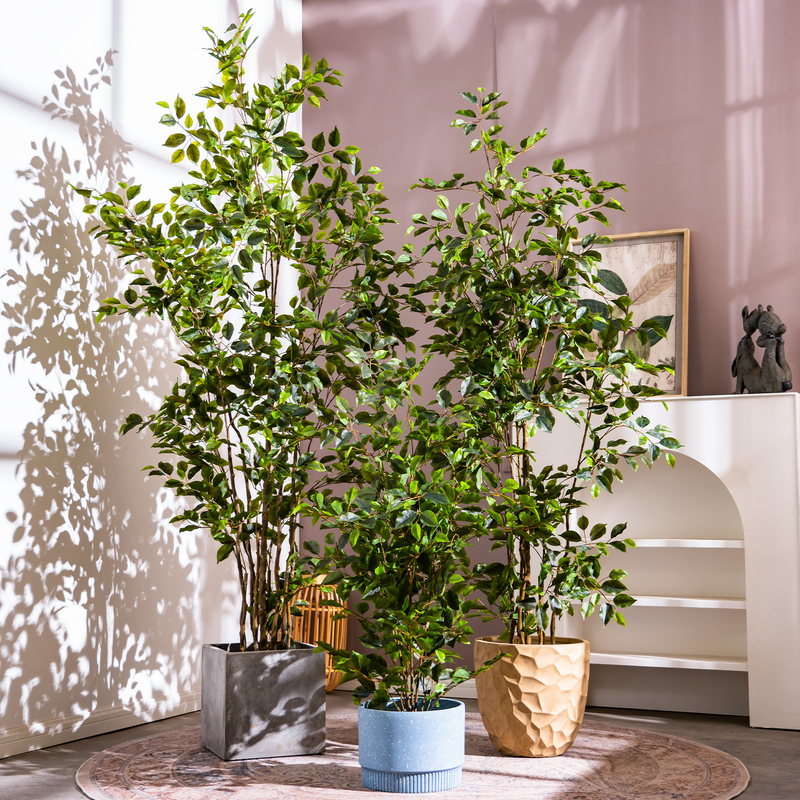 Large High-End Light Luxury Artificial Money Tree Green Plant Potted Indoor Bionic Fake Tree Plant Landscaping Decoration Ornament