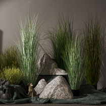 Nordic Simulation Tree Reed Dog Tail Grass Fake Flower Plant Indoor Living Room Decorated Pot Fabric