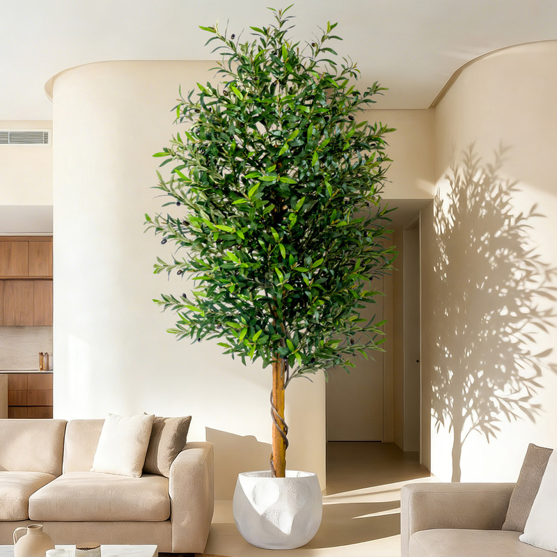 Simulated Olive Tree, Large Indoor Floor-Standing Potted Plant, Elm Money Tree, Villa Landscaping Decoration, High-End Artificial Green Plant Simulated Olive Tree, Large Indoor Floor-Standing Potted Plant, Elm Money Tree, Villa Landscaping Decoration, High-End Artificial Green Plant