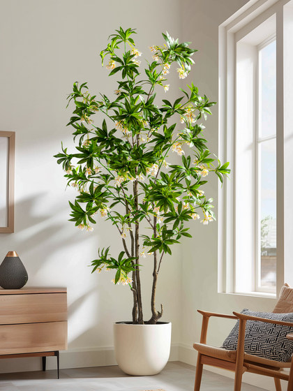 Simulated green plant, water stone ficus, large ornaments for landscaping, indoor bionic plants, fake flower trees, potted plants, living room floor decoration