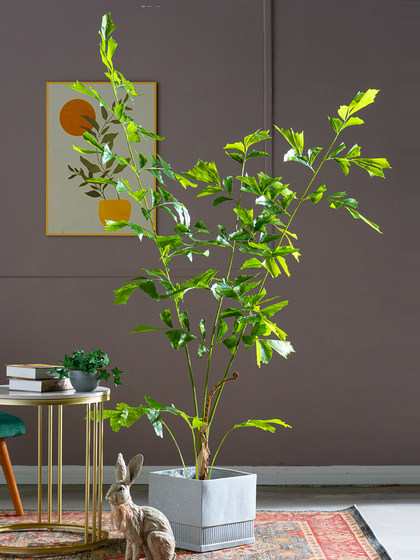 High-End Artificial Fishtail Sunflower, Large Loose-Tailed Sunflower Plant, Fake Tree Potted Plant, Indoor Living Room Artificial Green Plant Landscaping Ornament