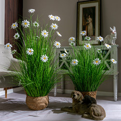 High-End Light Luxury Sunflower Artificial Butterfly Fake Flower Living Room Green Plant Small Potted Plant Bionic Plant Landscaping Decorative Ornament