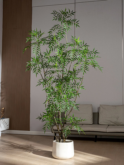 Top Ten Artificial Green Plants for Indoor Entrance, High-End Fake Tree Decoration, Potted Plants, Simulated Plants, Hotel Landscape Ornaments