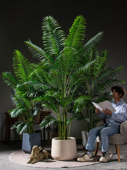 High-End Light Luxury Extra-Large Areca Palm Artificial Plant Fake Tree Potted Indoor High-Grade Simulated Green Plant Landscaping Ornament