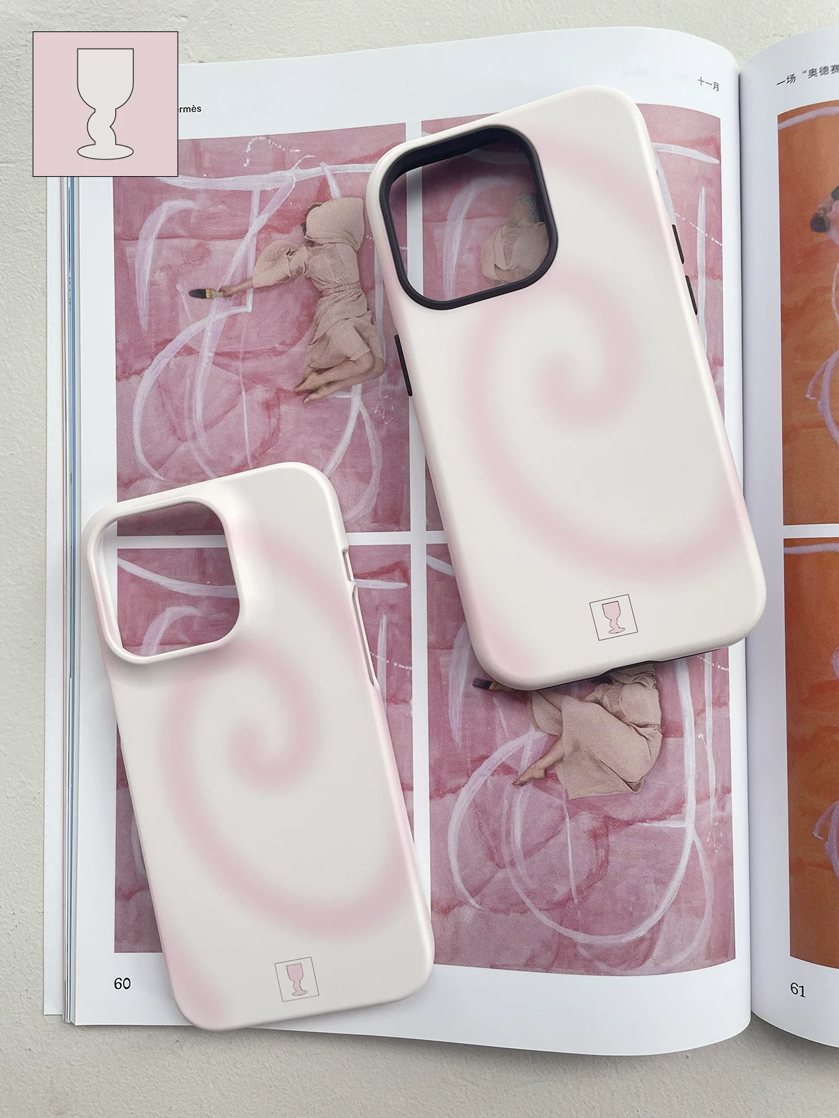 Подлинный кремовый чехол для телефона 2 в 1, iPhone