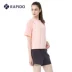 Bộ đồ RAPIDO Ramp 2019 cùng quần lửng ống rộng thể thao yoga ngắn tay nữ mùa hè - Áo phông thể thao áo phông anta Áo phông thể thao