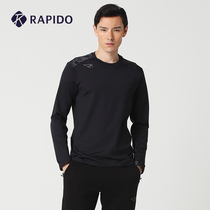 RAPIDO break road spring mens comfortable stretch splicing running series leisure sports round neck sweater