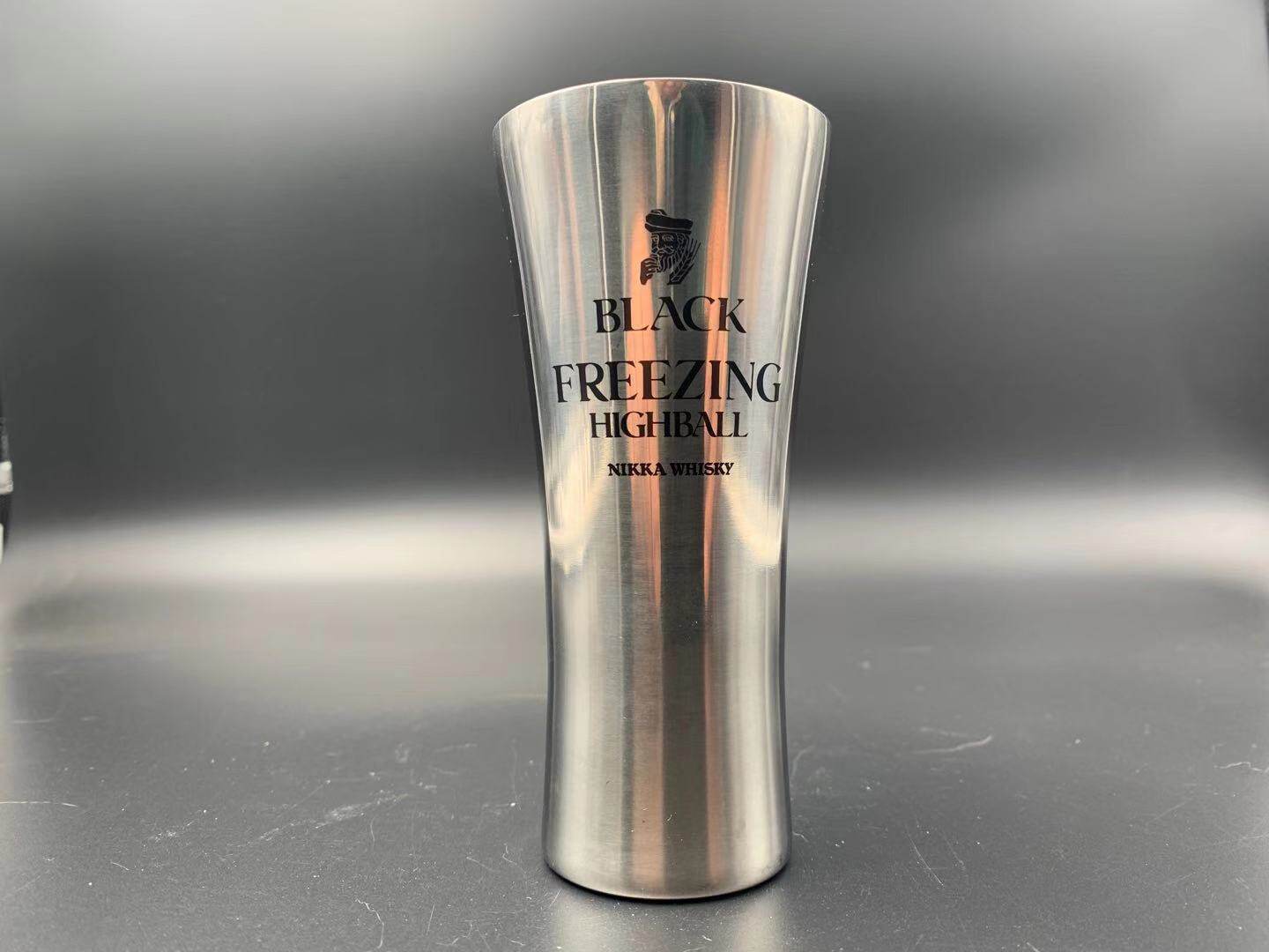 Japan imported BLACK whiskey glass stainless steel Japanese style produced by Ishizuka Glass