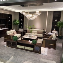 High-end solid wood sofa new ebony Airi Guyi Suxin Chinese style sofa combination villa large apartment furniture
