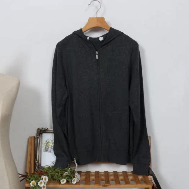 85% lụa 15% cashmere dài tay áo len trùm đầu của phụ nữ đơn giản mỏng áo len mùa thu mỏng để giữ ấm áo len dáng dài