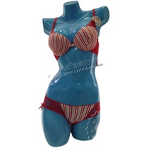 Perfectly plump professional underwear half-length fiberglass model showing womens bra and panties