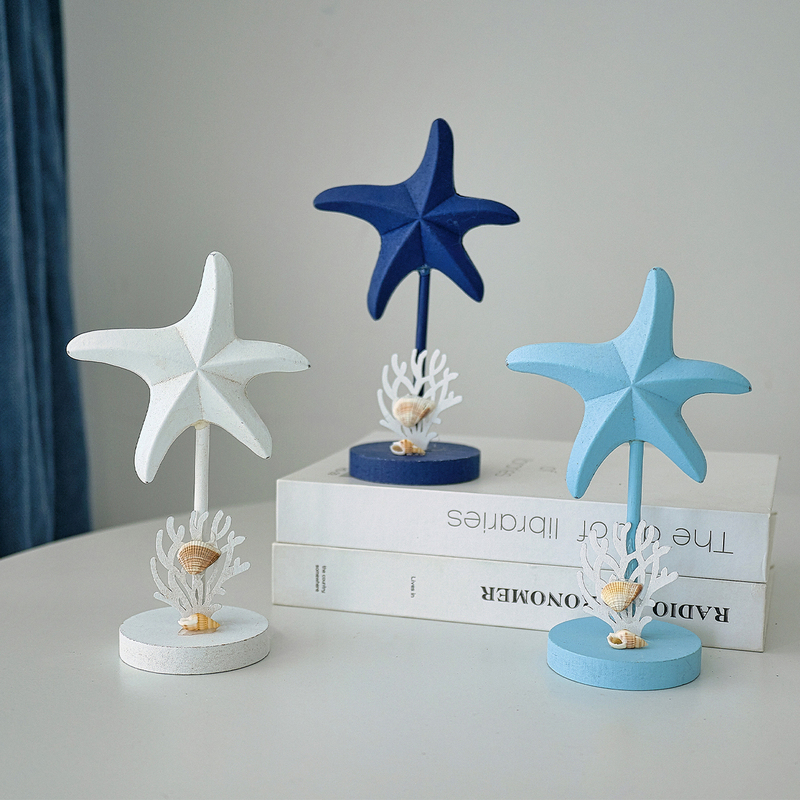Ocean Style Starfish Decorative Ornaments Wooden Crafts Home Model Room Restaurant Tabletop Decorations Creative Furnishings Ocean Style Starfish Decorative Ornaments Wooden Crafts Home Model Room Restaurant Tabletop Decorations Creative Furnishings