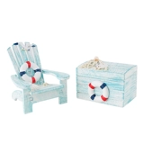 Мини-шезлонг в средиземноморском стиле, украшение для детской комнаты, настольный столик в океанском стиле, маленькая коробочка, реквизит для фотосъемки