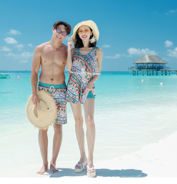 2019 cặp vợ chồng mới bơi đồ bơi một mảnh thép tấm bảo thủ che bụng bơi phù hợp với quần bơi nam quần phù hợp với - Vài đồ bơi 	đồ đôi đi biển dep	