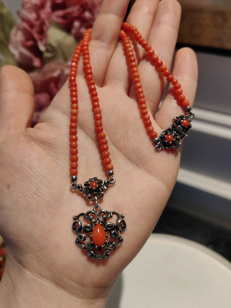 German Bavarian red organic jewel locks bone chain-Taobao