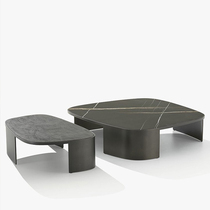 Italian minimalist coffee table Rock Board living room combination modern simple round creative designer small coffee table home