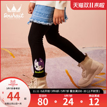 Childrens clothing pants girls leggings 2021 autumn new simple fashion comfortable soft soft pants tide