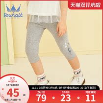 Childrens clothing pants girls Capri pants 2021 summer new fashion soft elastic comfortable thin leggings