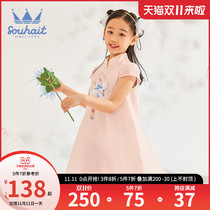 Baby childrens clothing girl dress 2021 summer new skirt thin breathable half sleeve skirt fashion princess dress