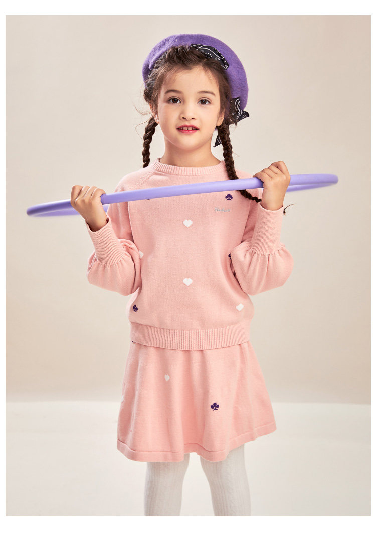 水孩儿 女童印花毛衣针织衫裙子两件套 天猫优惠券折后￥139包邮（￥199-60）105~170码2色可选