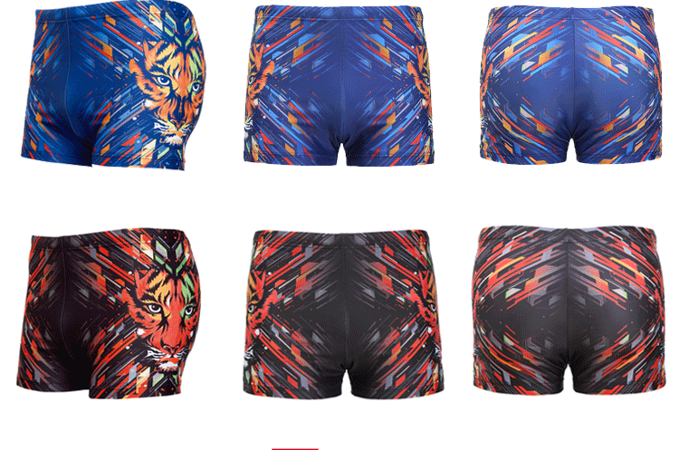 Đồ bơi chính hãng Li Ning nam chuyên nghiệp in phẳng góc kỹ thuật số quần bơi nhanh khô nam quần áo tắm mùa xuân nóng quần bơi nam nike