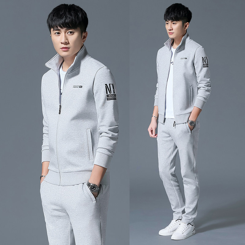Spring sports suit men's Jordan trendy casual wear 361 spring and autumn coat cardigan stand collar handsome two-piece suit