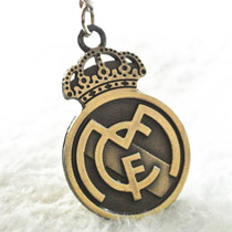 Real Madrid fan supplies souvenirs Real Madrid retro team emblem metal keychain Jewelry pendant
