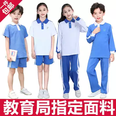 Shenzhen School Uniform uniform Primary School students dress men and women suits autumn and summer short sleeve shorts top quick-drying thin trousers