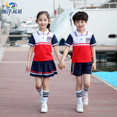 детская форма 夏天中小学生校服夏季短袖儿童新款幼儿园园服运动班服定制 t04zh