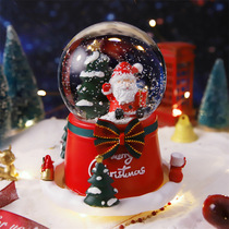 Christmas Gift Water Crystal Ball Music Box Boy Children Spin down Snow Flowers Santa 8 soundbox to send girlfriend