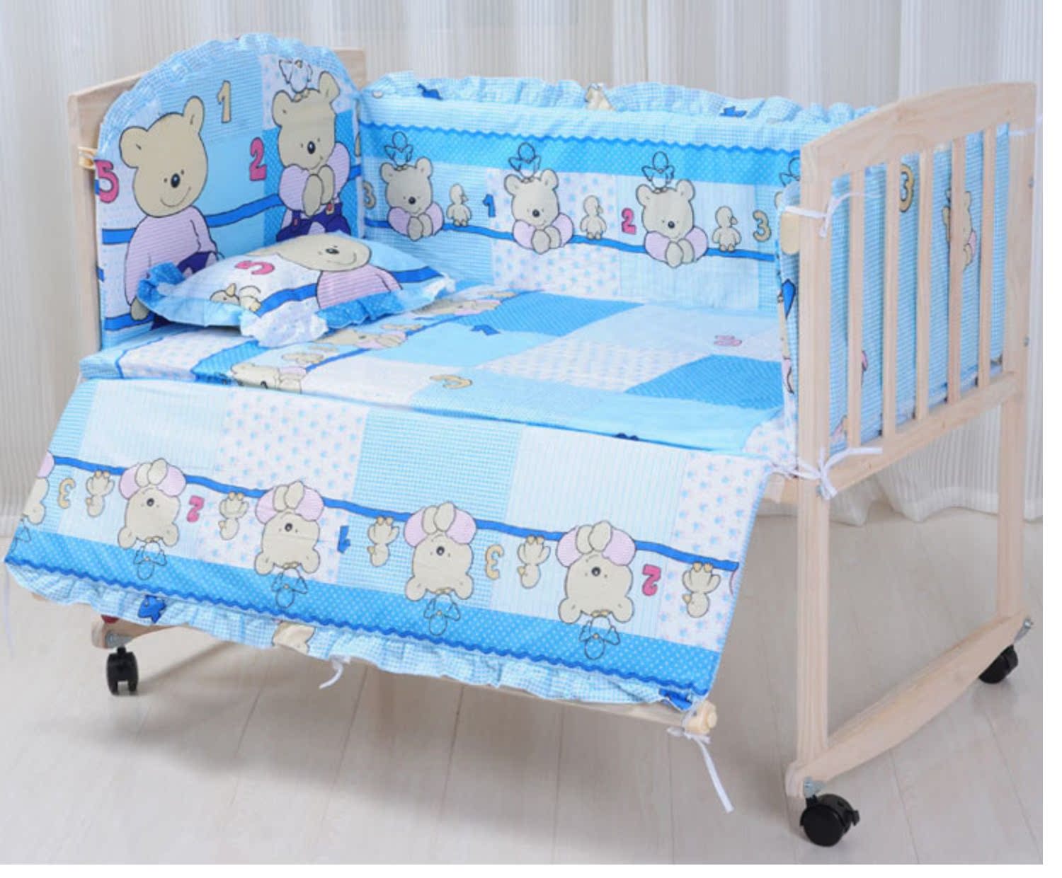 Giường trẻ em, trẻ sơ sinh, giường, em bé, mẫu giáo, cũi, bộ, miếng bông, có thể tháo rời và có thể giặt - Túi ngủ / Mat / Gối / Ded stuff chăn quấn cho bé sơ sinh