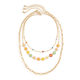 3 can be worn separately colorful flower beads multi-layer necklace female European and American autumn and winter new sweet temperament collarbone chain