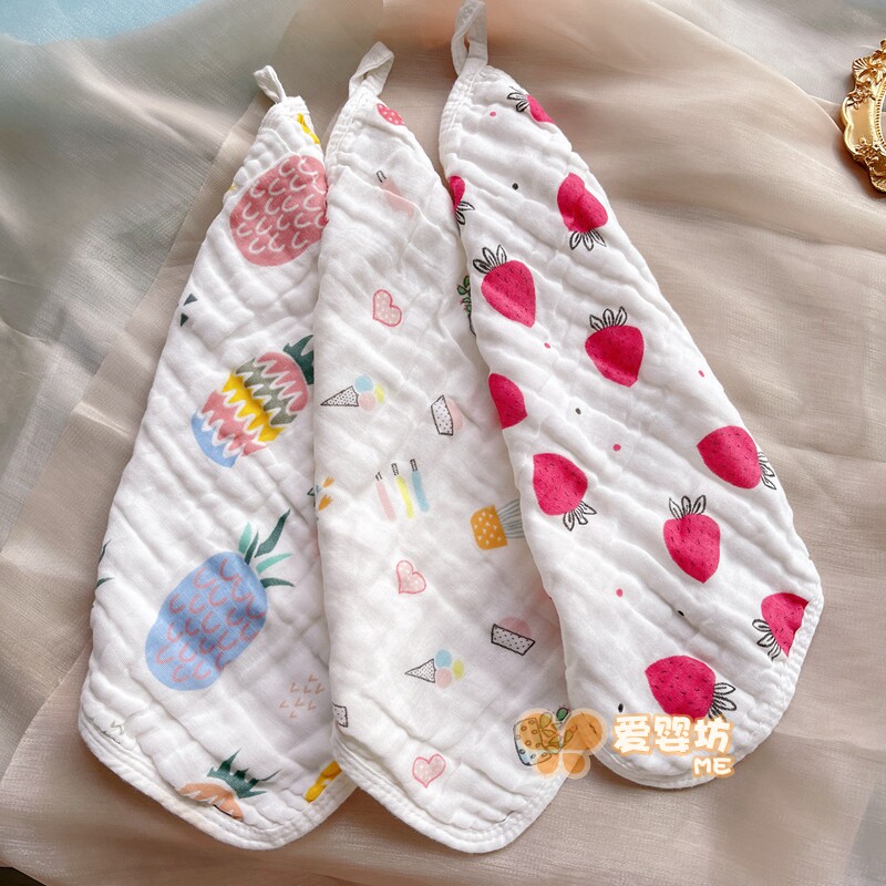 3 dress 6 layers gauze saliva towel baby wash face towel small towel pure cotton baby bath small square towel handkerchief