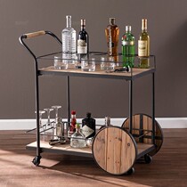 Retro tea car wooden bar dining car popular reception bar car disco Vintage Drink Wine Car