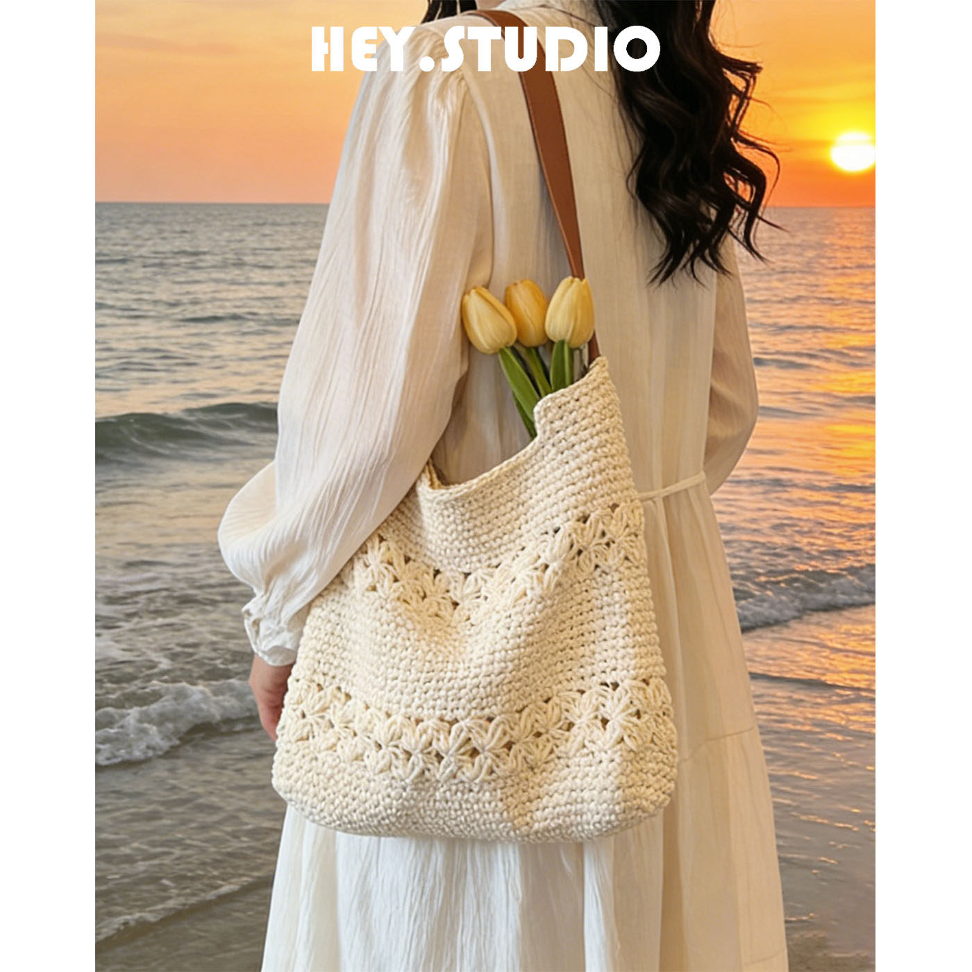 Large Capacity Straw Woven Bag For Women 2026 New Arrival Beach Vacation Tote Lazy Style Shoulder & Crossbody Bag - Thumbnail 2