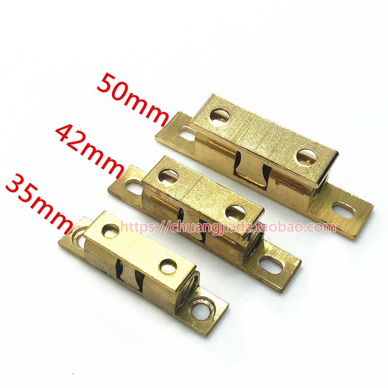Snap-type bronze-bumped bead spring bead pure bronze touch bead Beads Lock total 42mm door to touch door suction