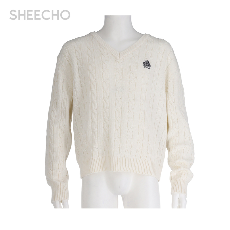 Bonbom Designer Brand 26Pf Early Autumn V Neck Twist Knitted Sweater Women's Jacket Top Sheecho