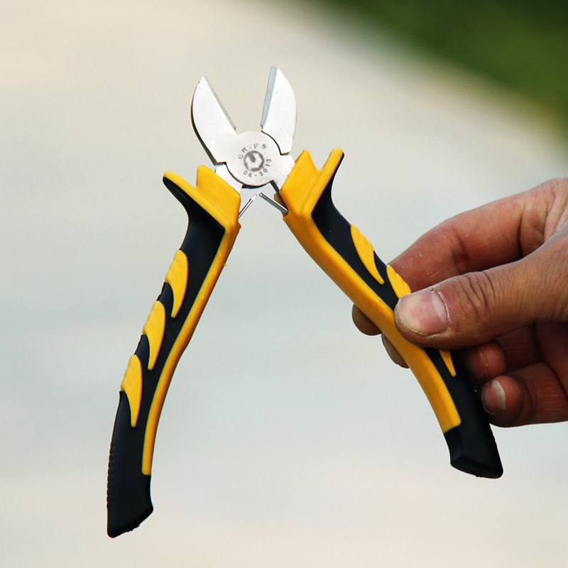 Ouk oblique pliers electrician pliers multi-functional 6 inch wire cutter industrial wire cutter partial mouth pliers oblique mouth pliers