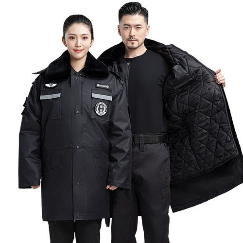 Зимний пуховик для работы, длинная куртка, увеличенная толщина, средней длины